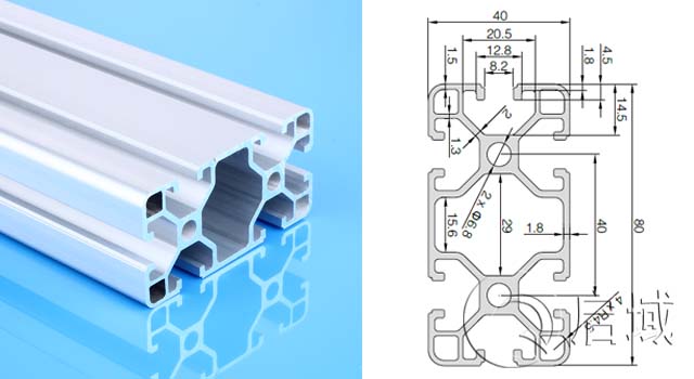 歐標4080A輕型鋁型材